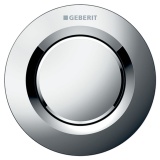 Cutout image of Geberit Type 01 Gloss Chrome Single Flush Button